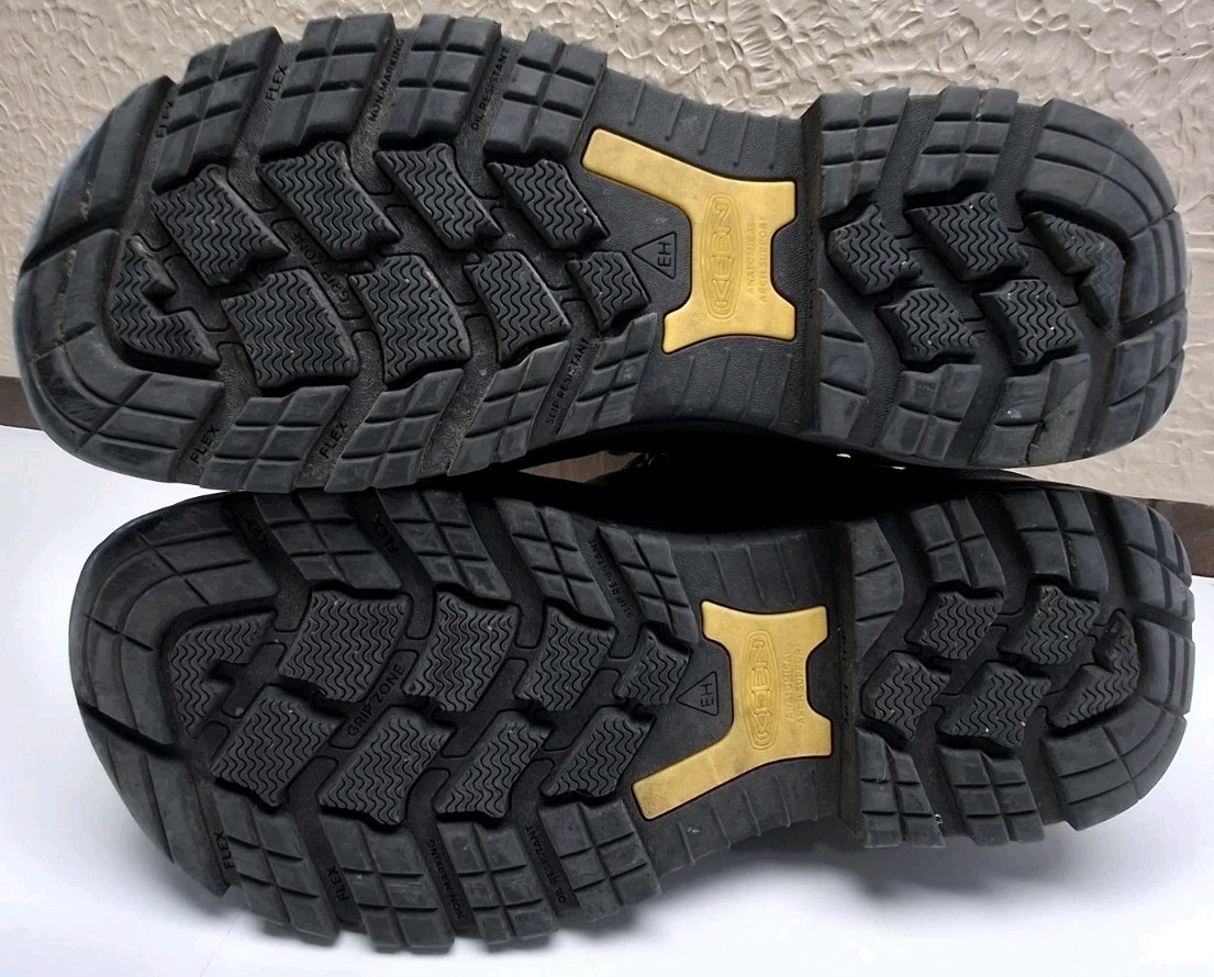 Keen Utility 6” Carbon Fiber Toe Waterproof Black Work Boots Mens 11 D