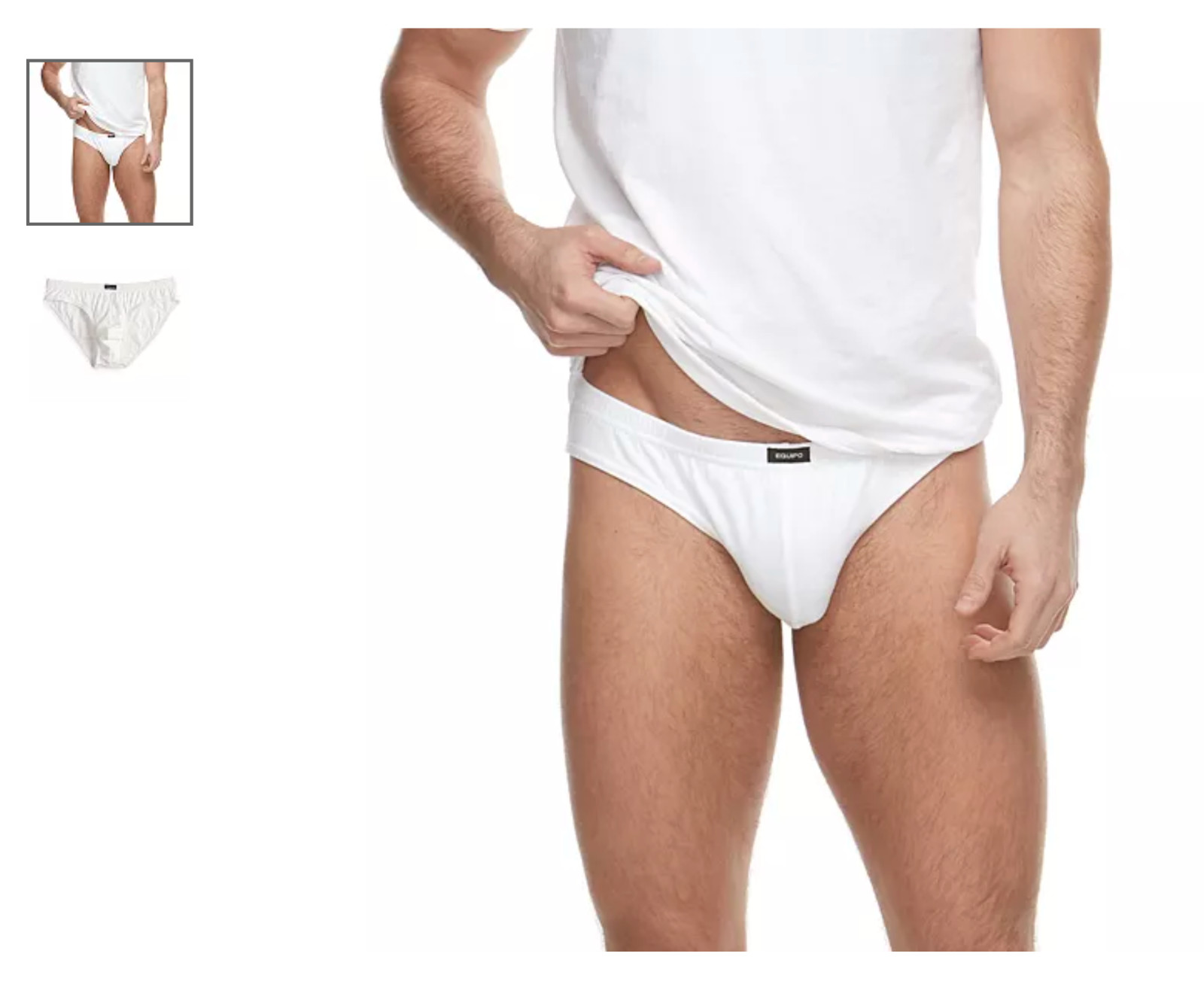 Men’s Equipo 5-Pack Bikini Briefs (White Color) No Fly Premium Cotton Underwear