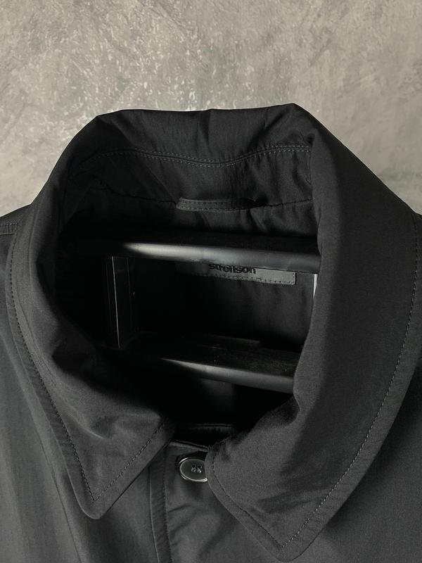 Men Strellson Trench Coat Black Polyester XXL