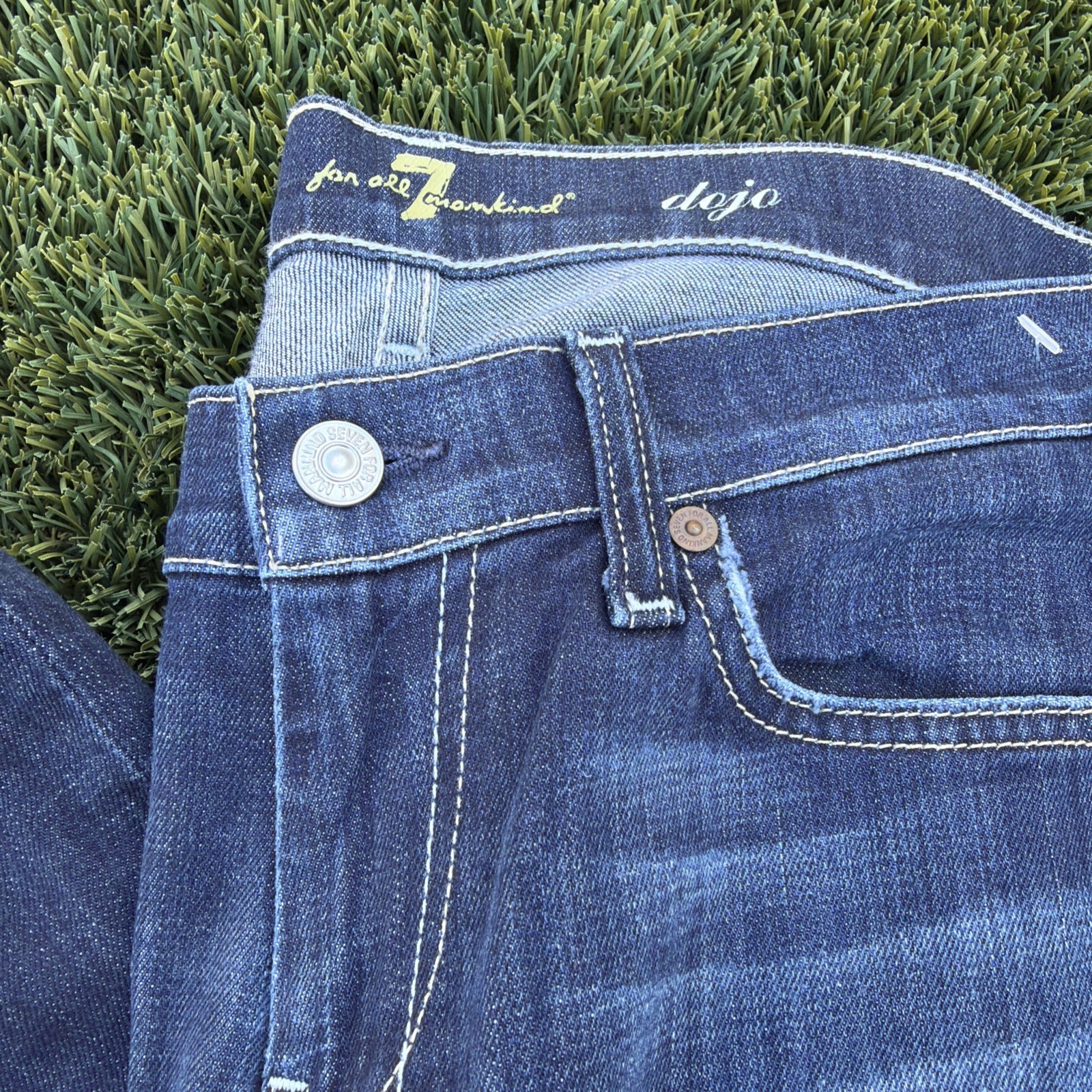 7 For All Mankind Dojo Flare Jeans Womens Size 29 Blue Denim High Rise Seven