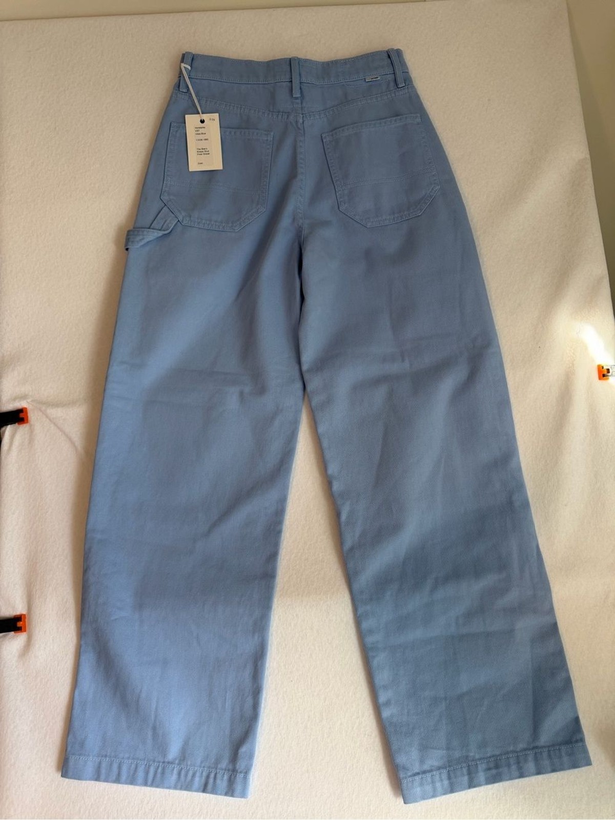 NWT MOTHER Superior The Bee’s Knees Stud Finer Sneak Vista Blue Pants 25