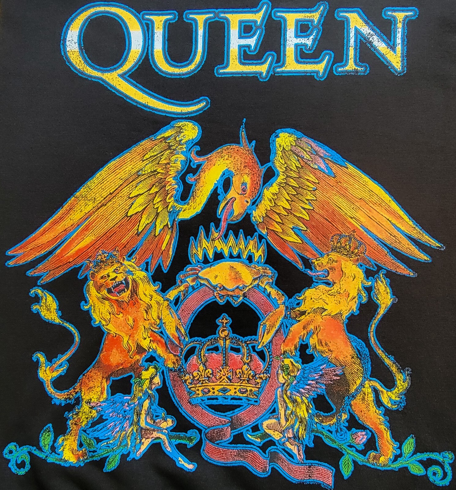 NWT Men’s QUEEN Official Merch Hoodie Premium Rock n Roll Sweatshirt Black