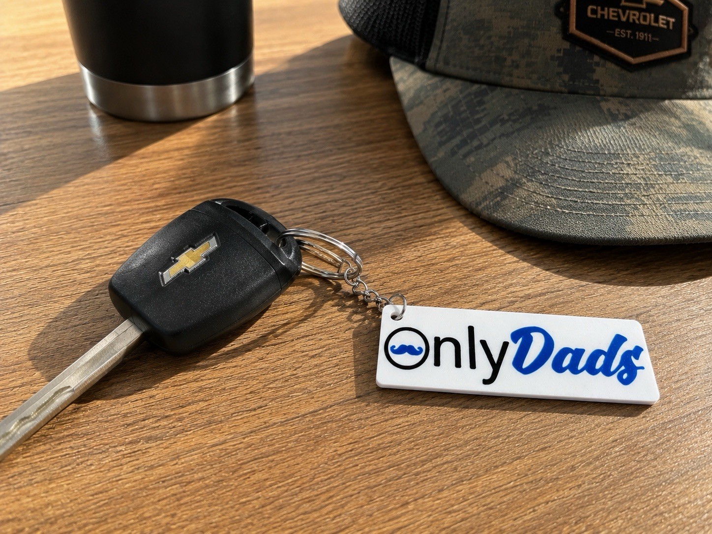 OnlyDads Keychain – Funny Dad Gift – Fathers Day Present – 3D Printed
