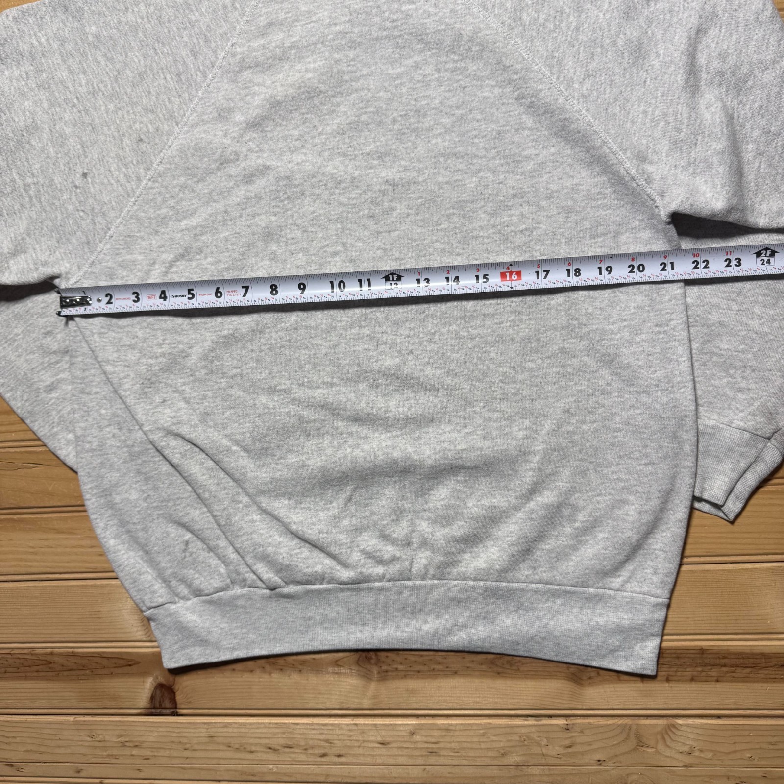 Vintage 90s Blank Raglan Heather Fleece Crewneck Pullover Sweatshirt USA – Large