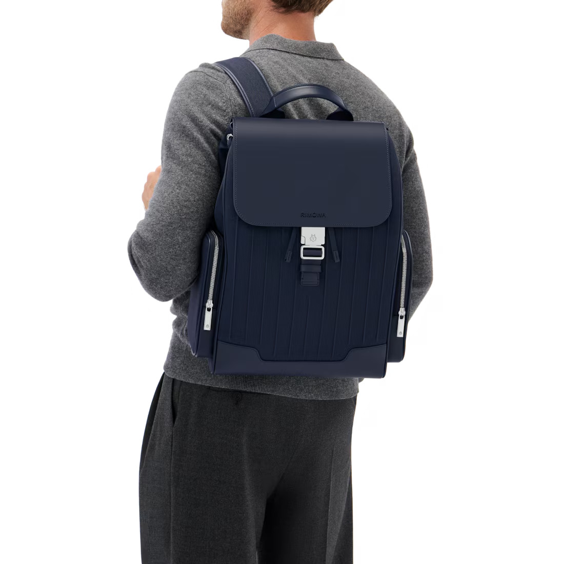 RIMOWA NEVER STILL Canvas Backpack (2026), Large – Navy (No Tags)