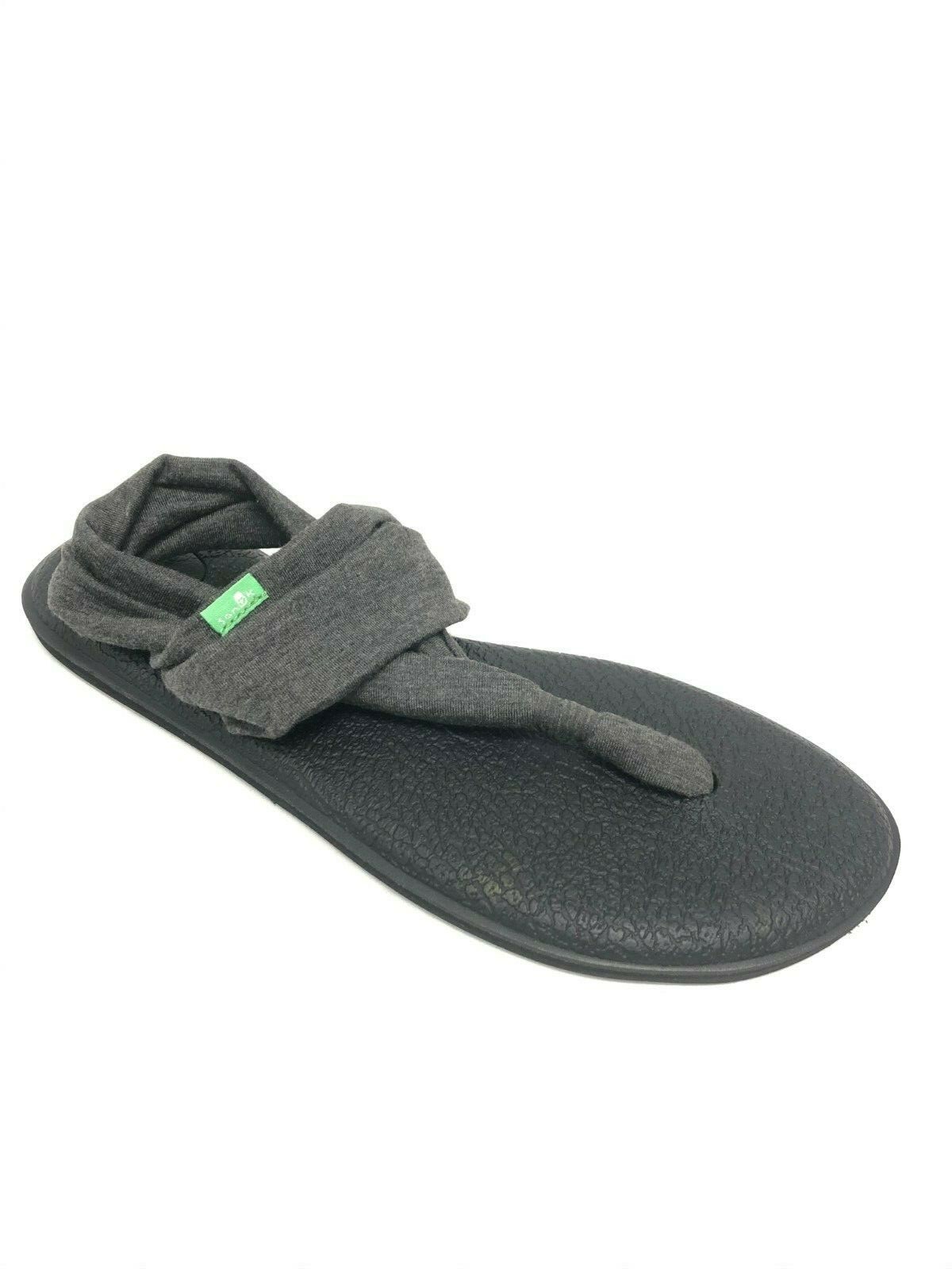 Sanuk Women’s Yoga Sling 2 Sandals Flip Flops 1103942 Charcoal Grey