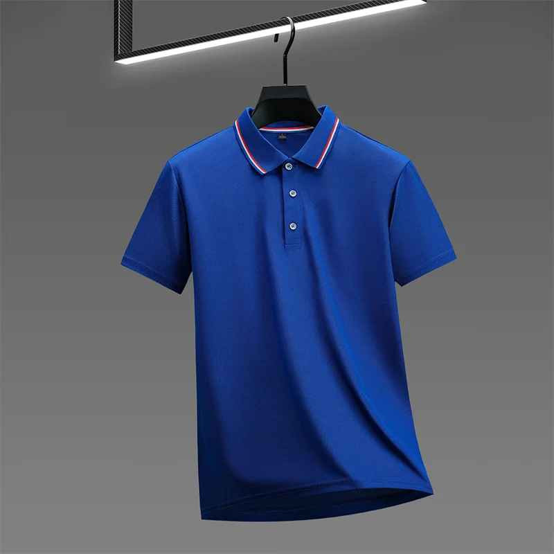 Men’s Solid Polo Shirt Breathable Summer Beach Business Casual Tee Tshirt Gift
