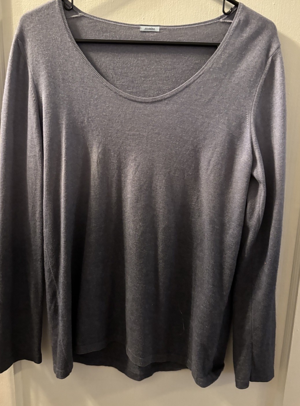 Malo Cashmere Cotton Purple Ombre Sweater