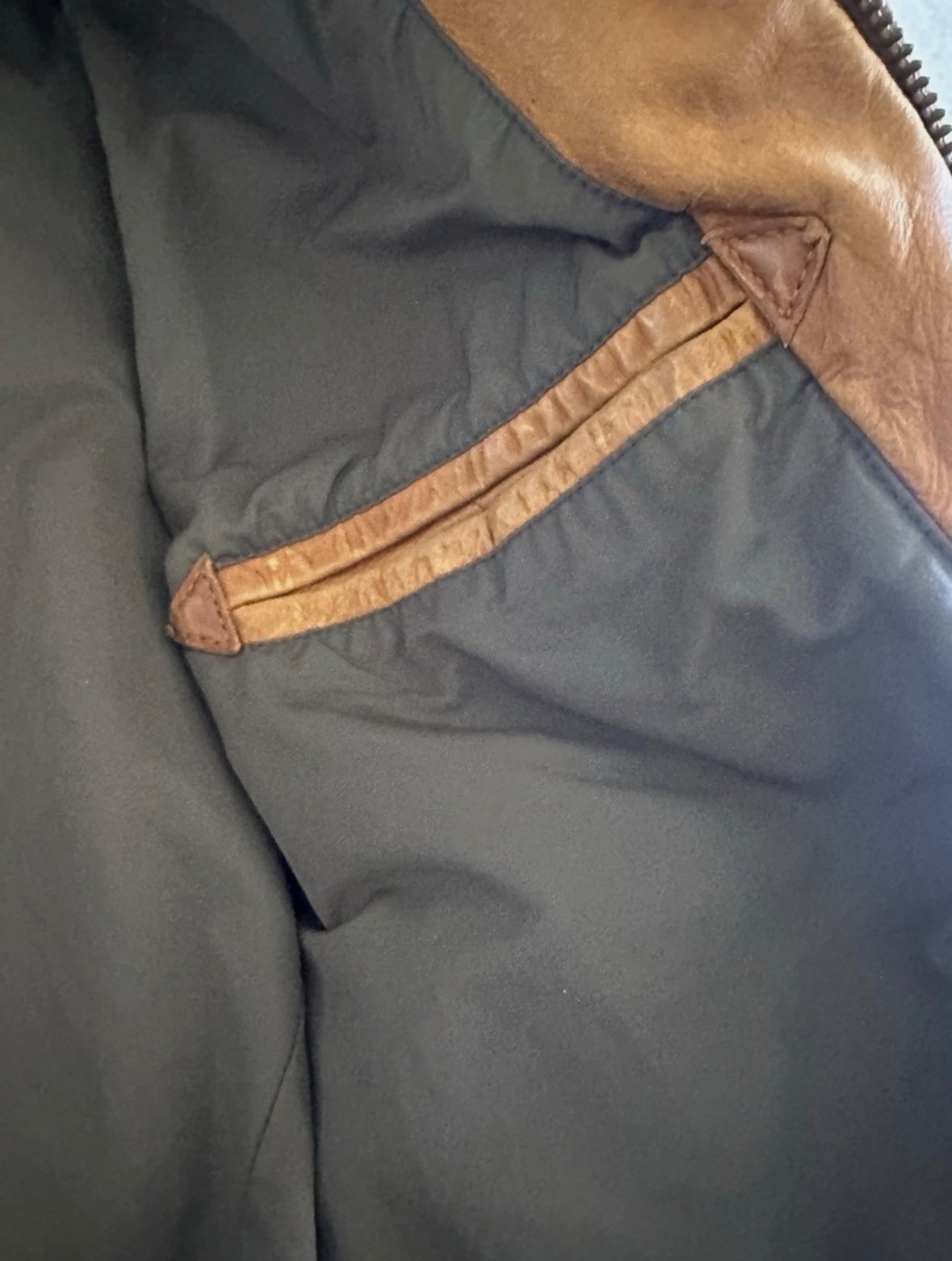 Polo Jeans Co. Ralph Lauren Distressed Workwear Leather Jacket