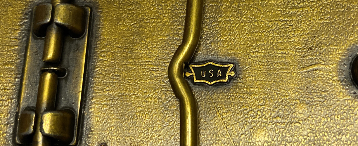 RARE Vintage SOLID BRASS BELT BUCKLE • MAKITA POWER TOOLS ☆USA