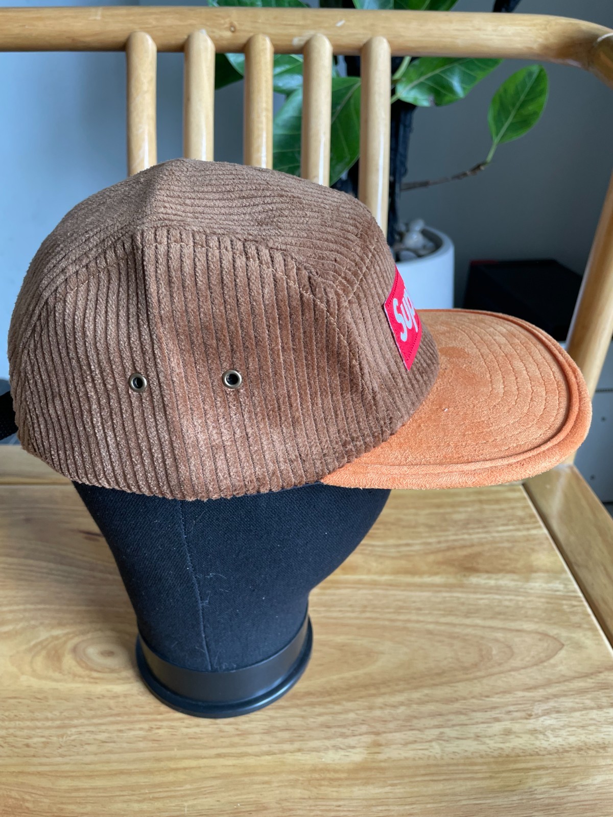 Supreme Men’s Orange Brim Baseball Cap Adjustable