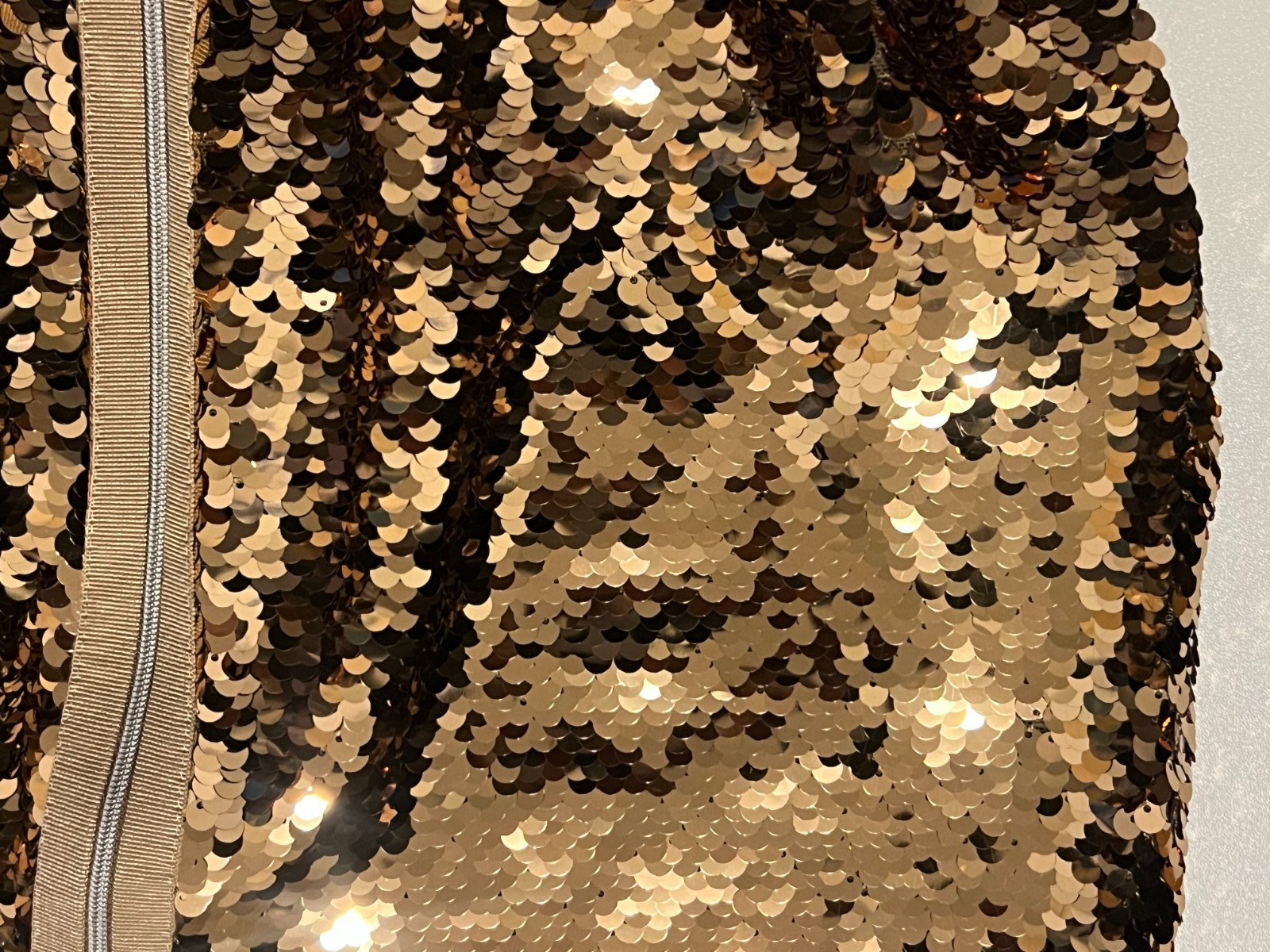 Dolce & Gabbana Short Skirt Gold Sequin Brand New Size IT 42 US 8