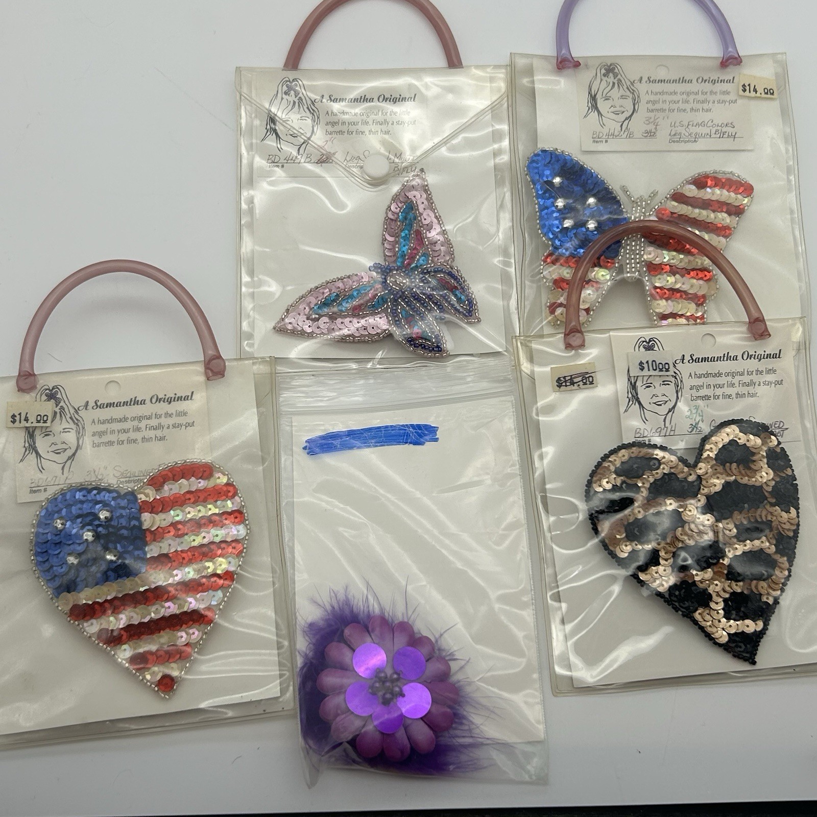 Lot Of 90 Assorted Handmade Barrettes (see Photos)