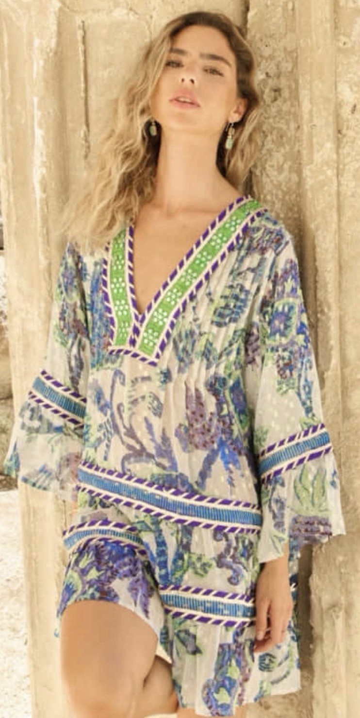Piti Cuiti Ocean Pearl Short Dress – BNWT – Size M/L Imported