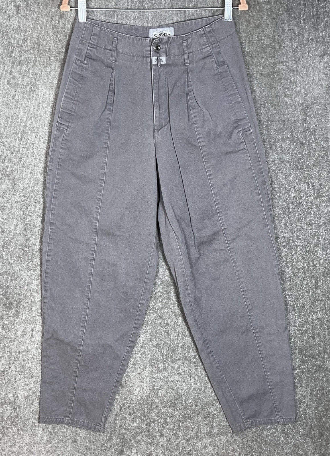 VTG Forenza Sportswear High Rise Parachute Barrel Leg Pants Womens Size 12 Gray