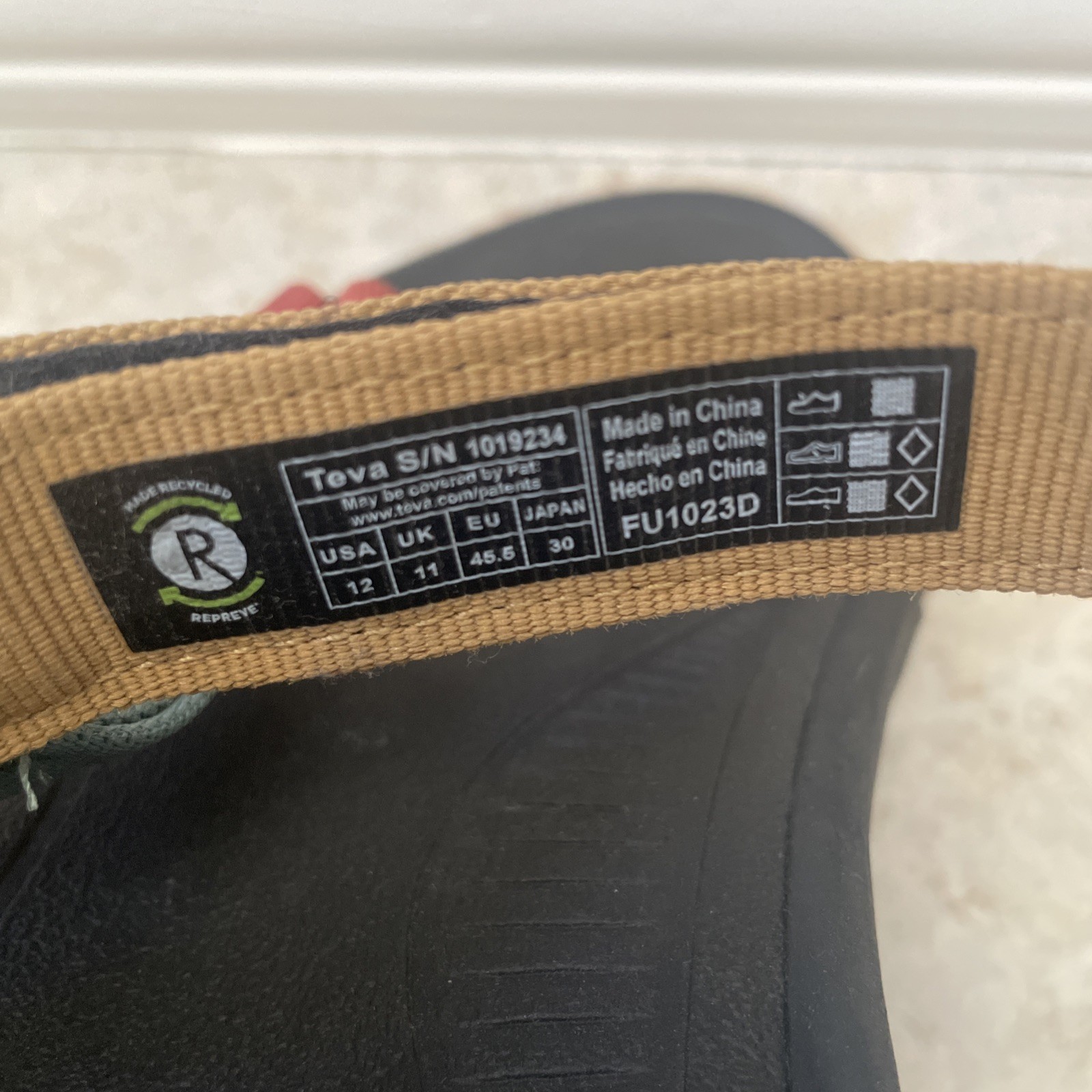 TEVA Hurricane XLT2 Sport Sandals Men’s 12 Earth Strappy Cushioned Hiking