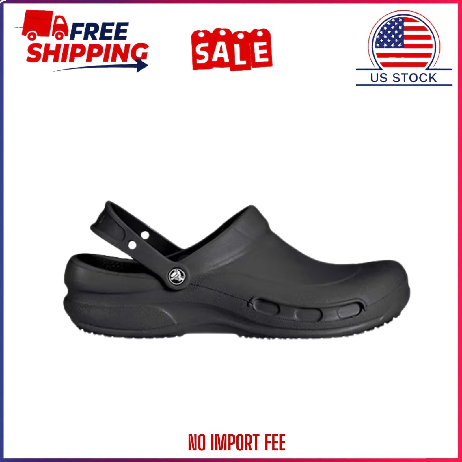HOT SALE Crocs at Work Unisex Bistro Slip Resistant Clog FREE SHIPPING