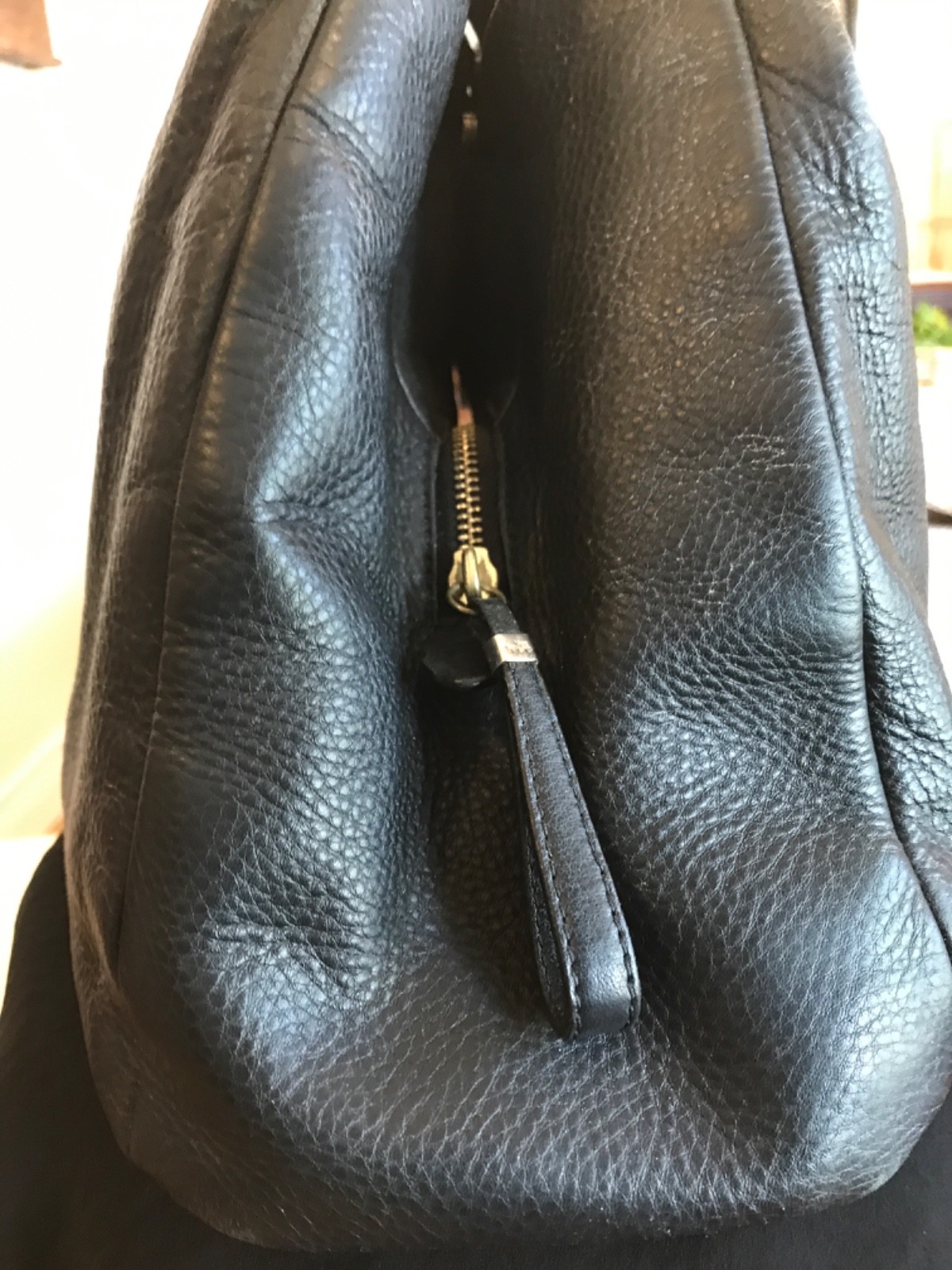 Coach Madison Phoebe Black Pebbled Leather Hobo Satchel Handbag