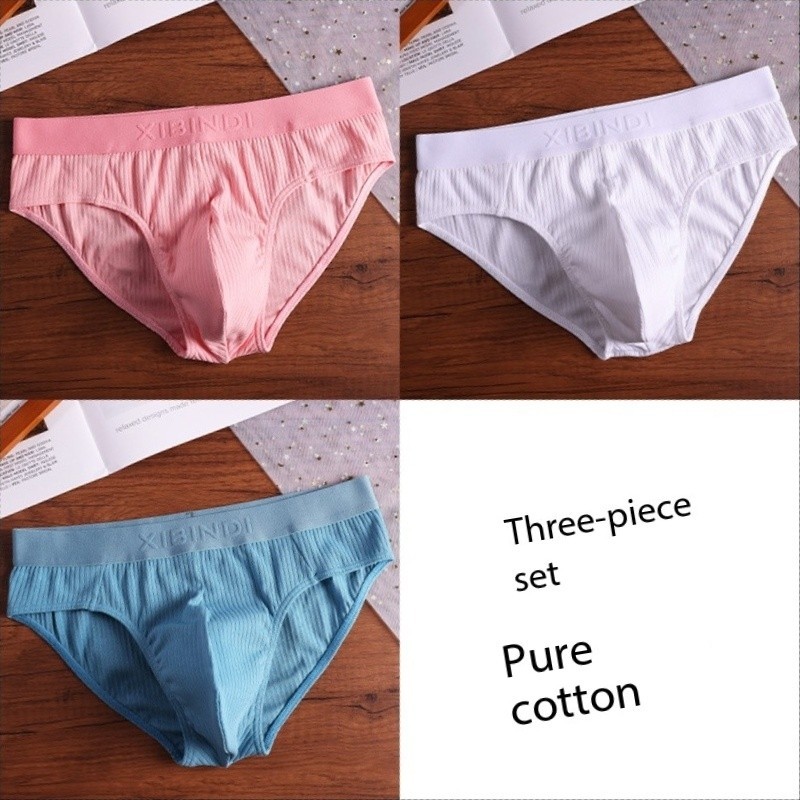 Men Sexy Cotton Knickers Briefs Underwear Large Pouch Bikini Panties Underpants