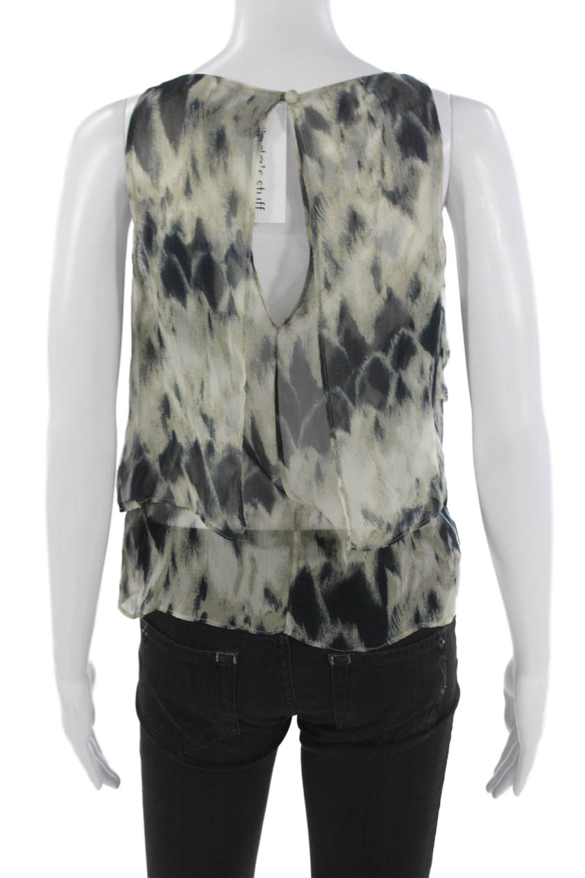 Robert Rodriguez Black Label Women Silk Animal Print Blouse Size 4