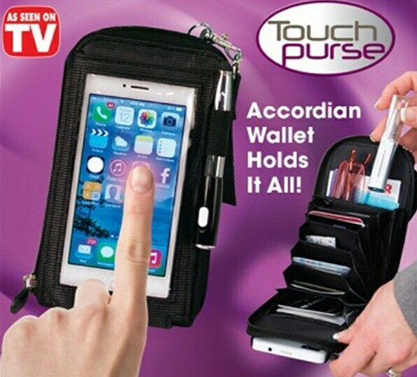 (2) Crossbody Multi Pocket Vintage iPhone Cell Phone Touch Purse Case Wallet NEW