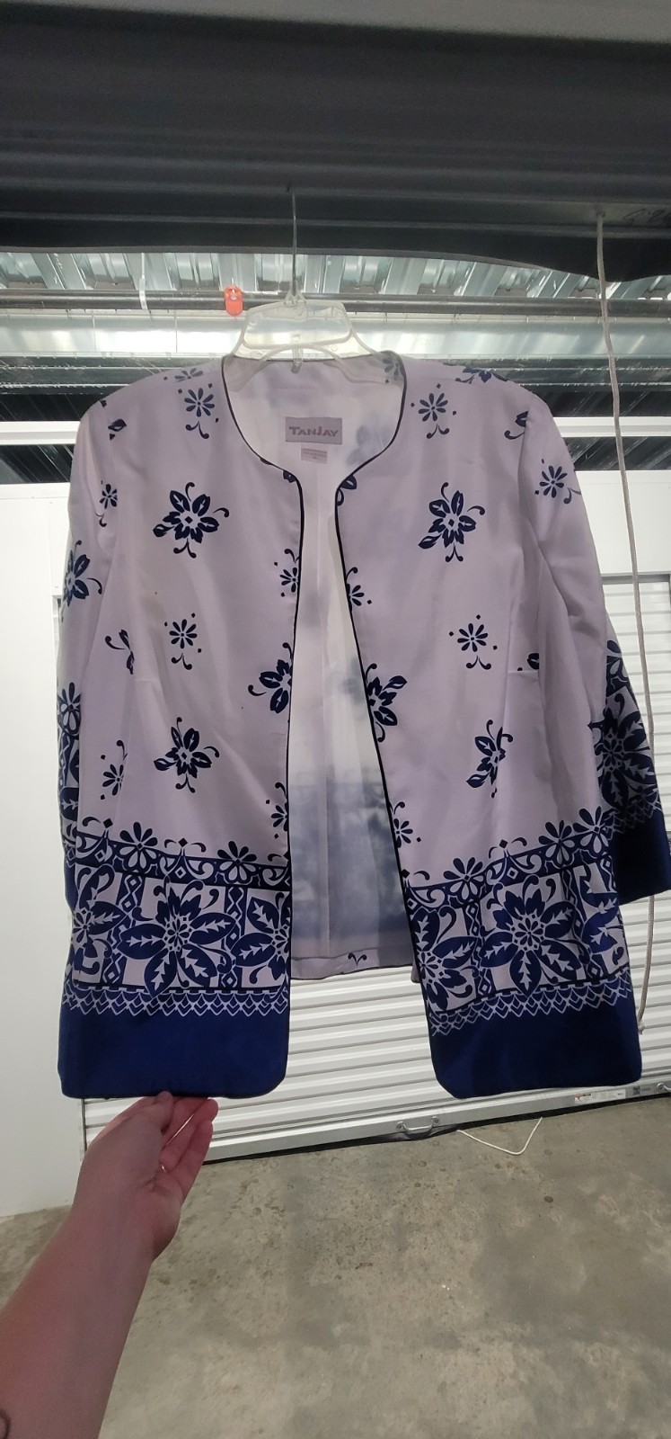 Tanjay Blue And White Skirt Suit