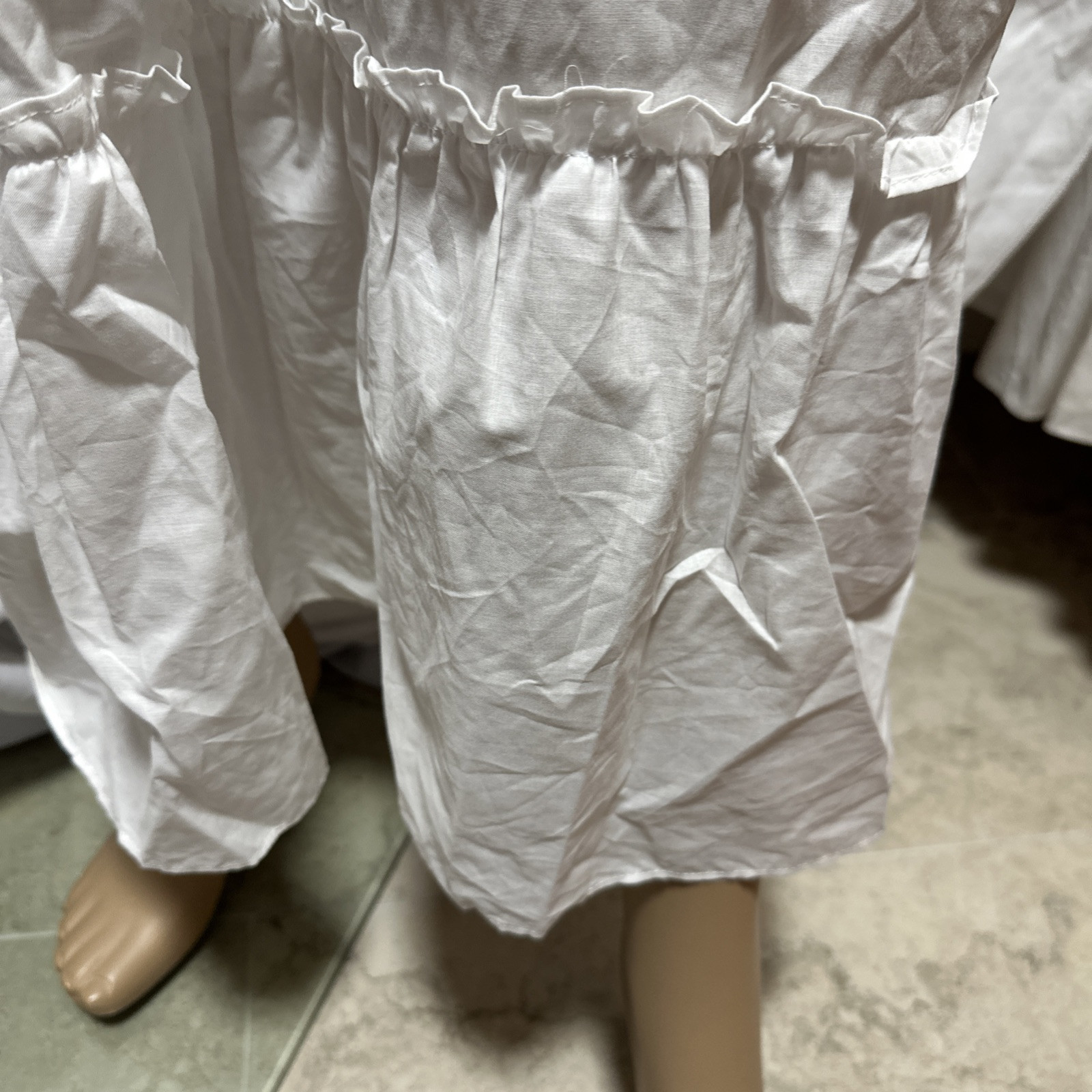 Eileen west nightgown Large Cotton Lawn Ballet With Pockets White