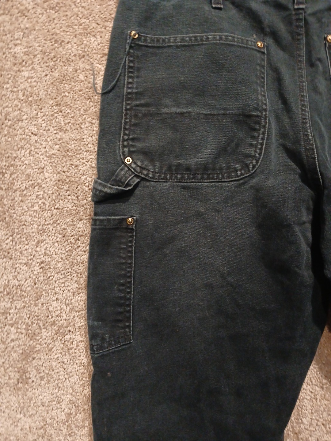 Vintage Carhartt B01 BLK Double Knee Pants USA Made Black 34×34