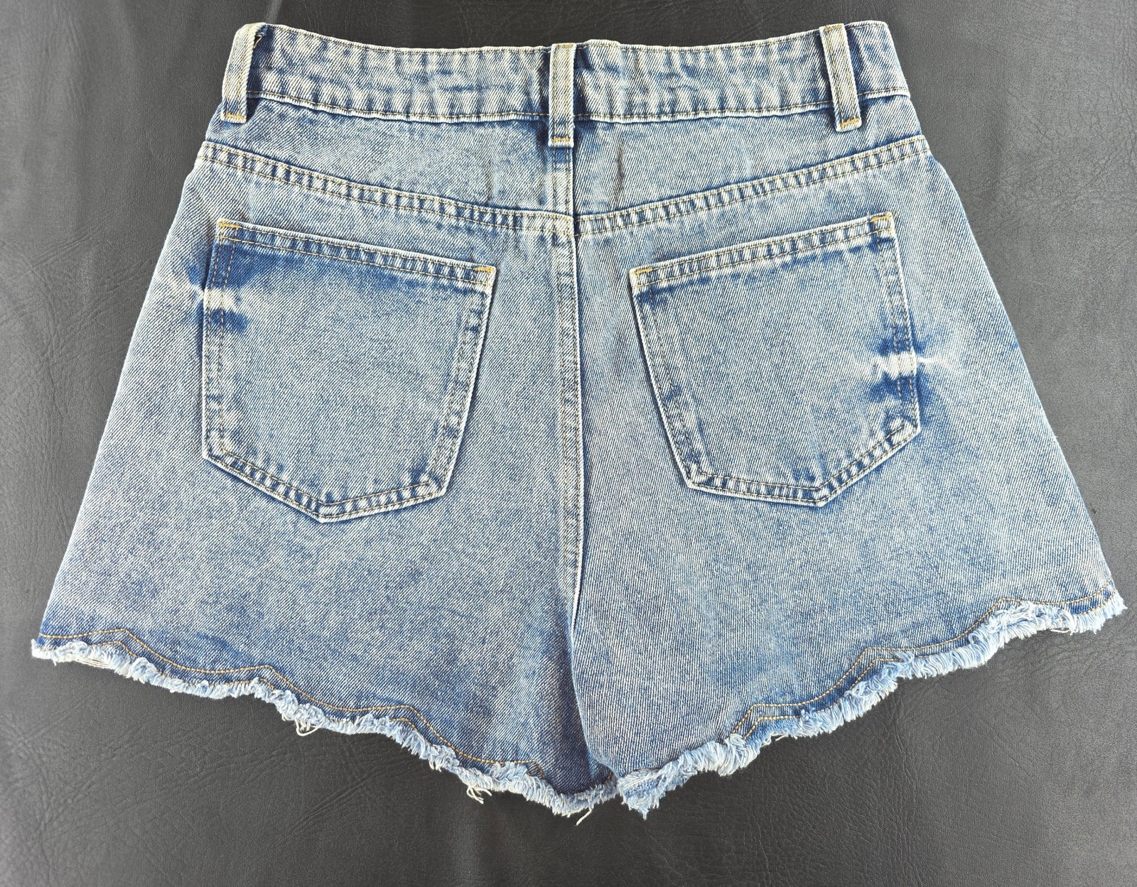 Dazy Light Blue Denim Shorts Size S Frayed Hem Casual