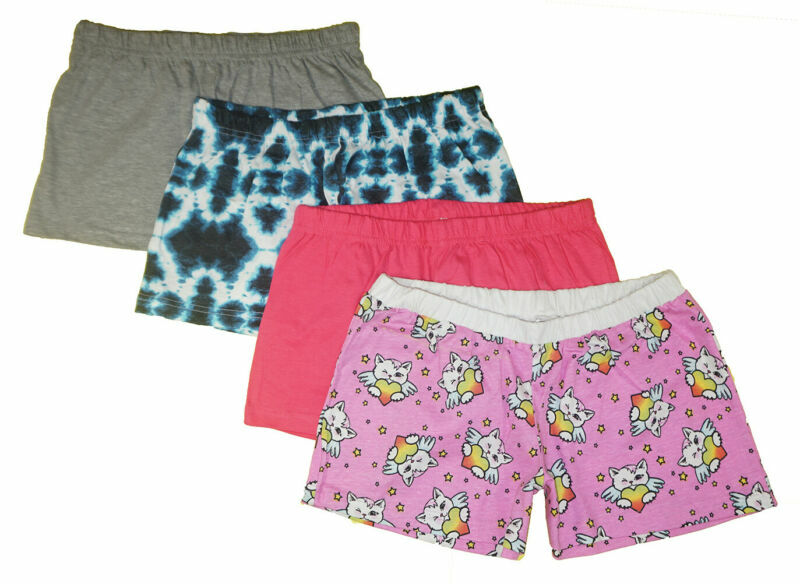 Pajama R Us Women’s Assorted Color 4 Pack Pajama Shorts Size S M L XL