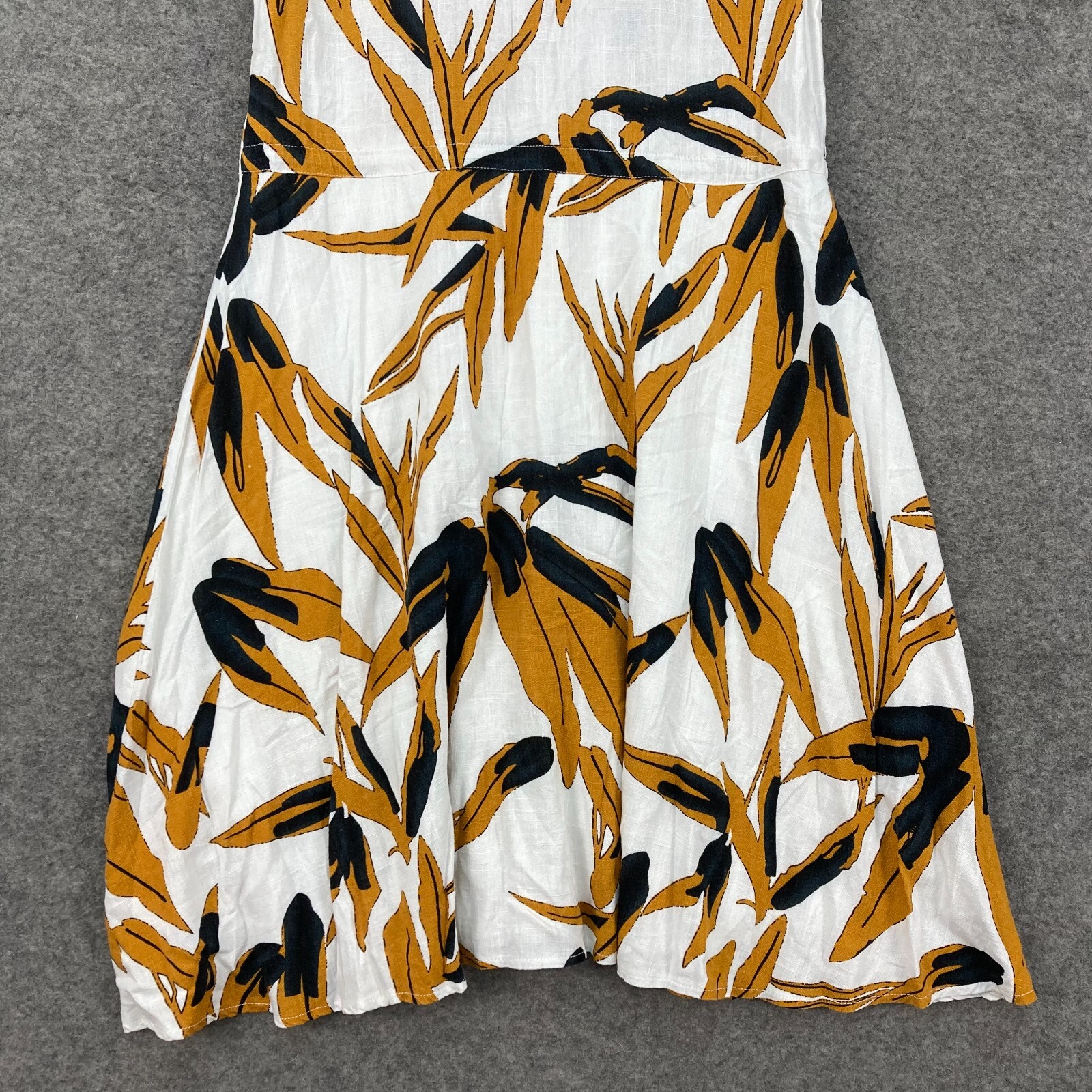 Forcast Womens Dress Size 6 Multicolour Sleeveless A-Line Shift Linen Mix 31315