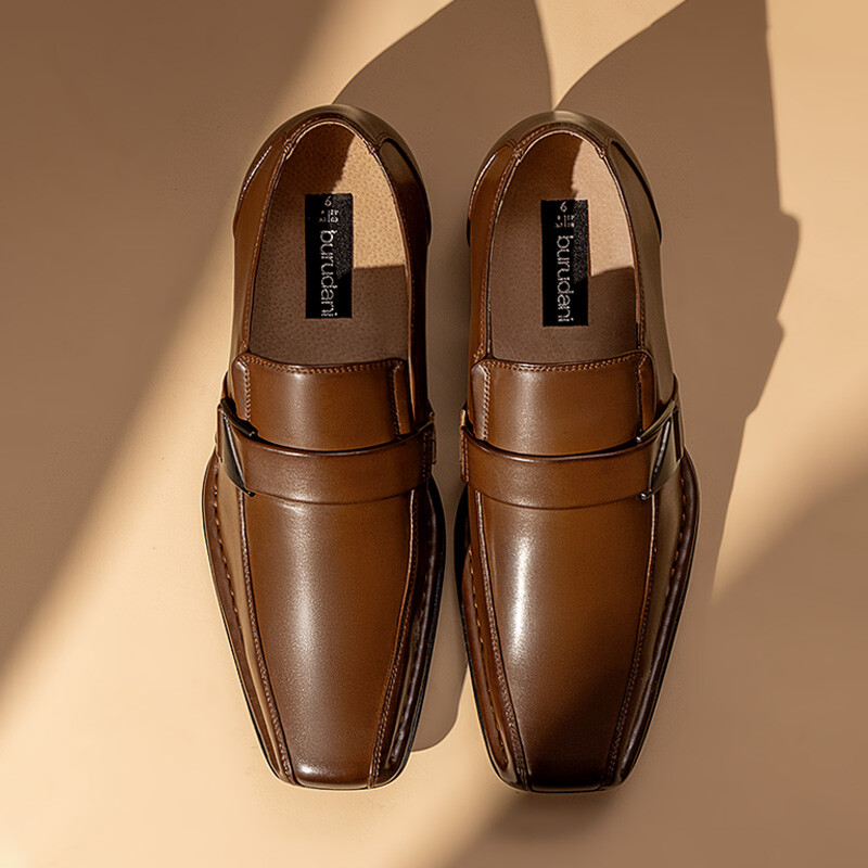 Men Dress Shoes Oxford Faux Leather Slip On Business Square Toe Loafer Shoes