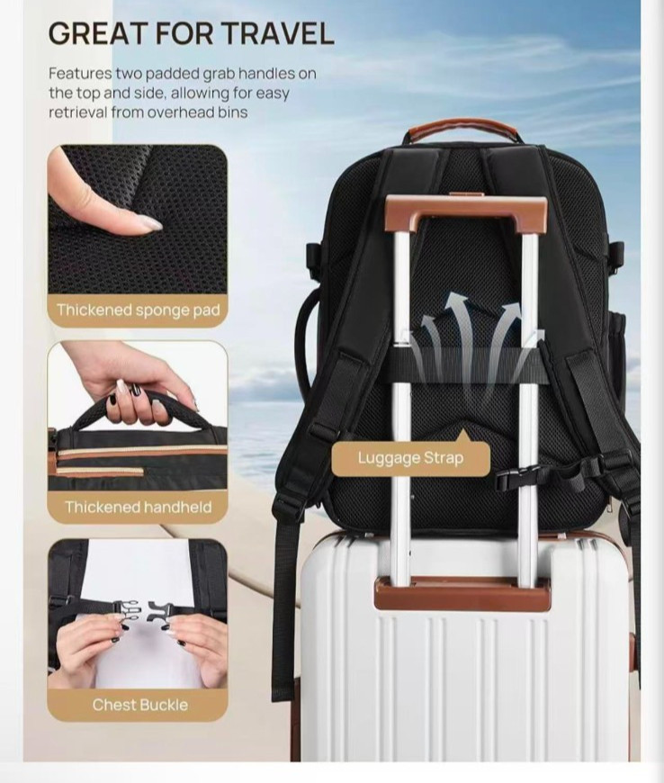 Telena Travel Backpack for Women, 15.6 inch Laptop Backpack TSA Carry on Backpac