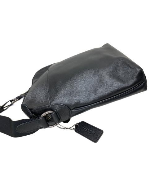 COACH Smooth Leather Houston Flight Bag/Shoulder Bag black F6