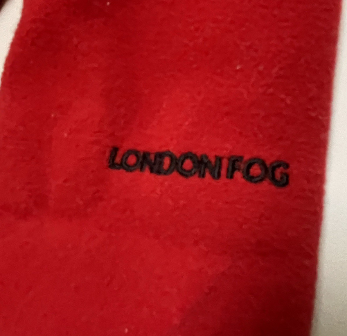 London Fog Baby Girl’s Coat Red with Black Faux Fur Trim Size 12 Months