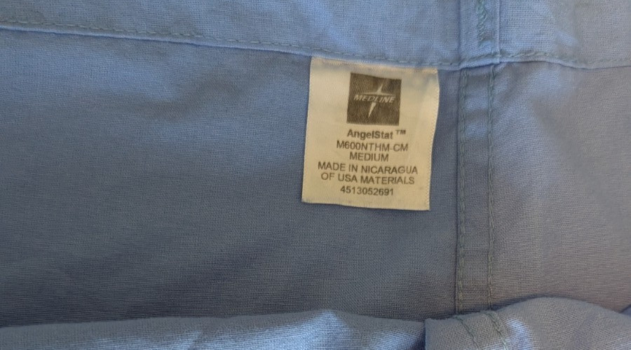 Standard Textile Blue Short Sleeve Scrub & Pants M Poly/ Cotton