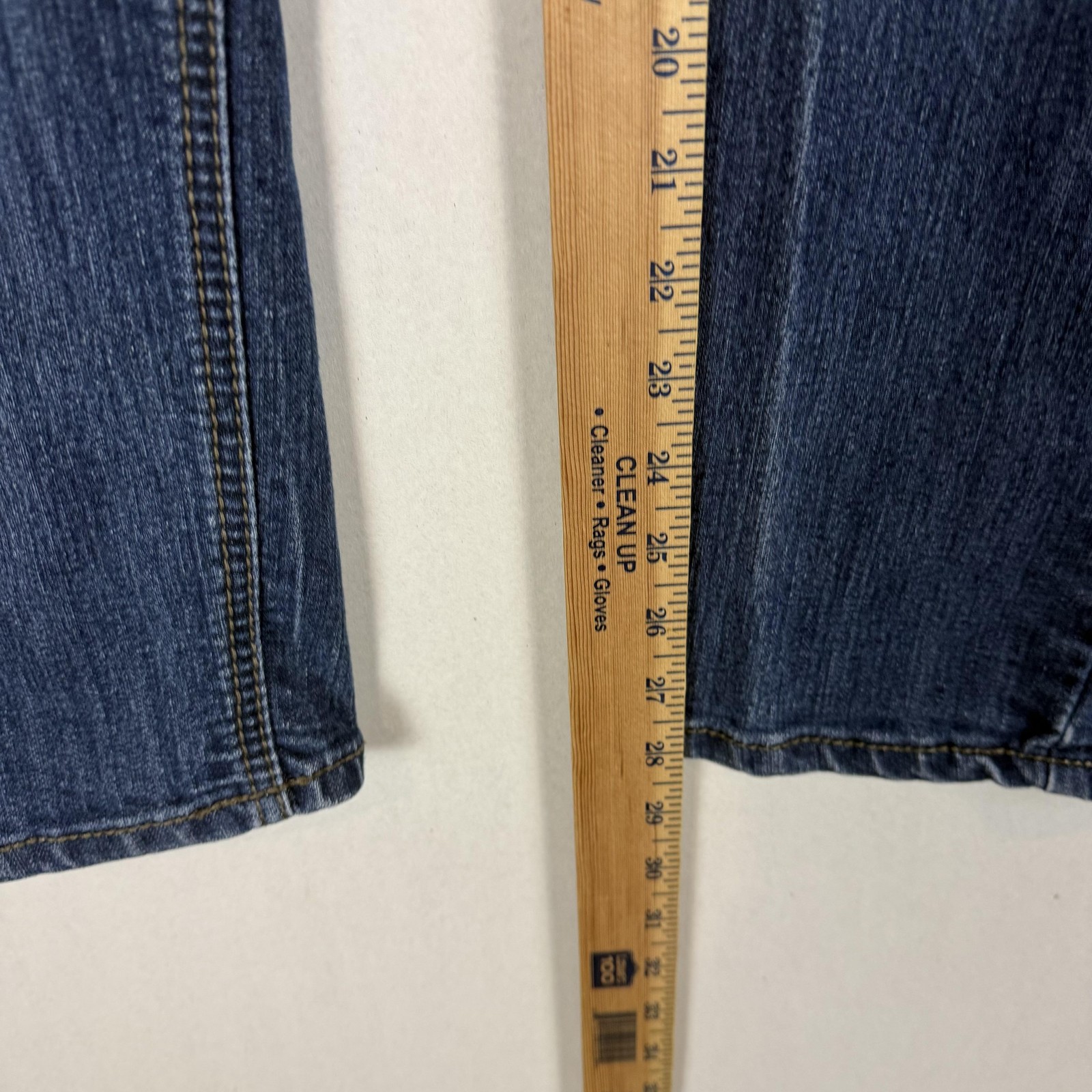 Avenue Denim Jeans Womens 20P Blue Medium Wash High Rise Straight Stretch