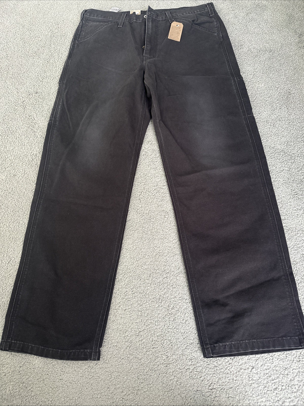 Levis 568 Utility Carpenter Gray Loose Fit Canvas Denim Men’s Sz. 36Wx32 See Des