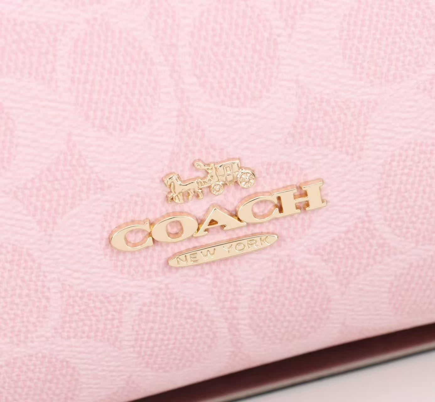 COACH CEL12 Laurel Shoulder Bag in Signature Canvas Charms Powder Pink