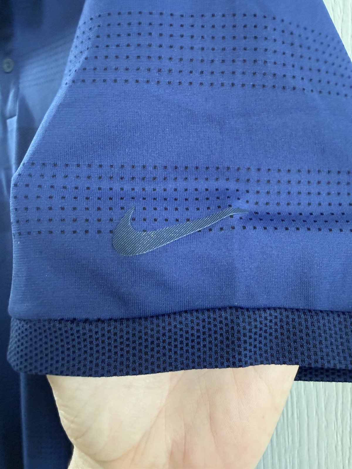 Men’s Nike Zonal Cooling Golf Polo Shirt Blue Size Large