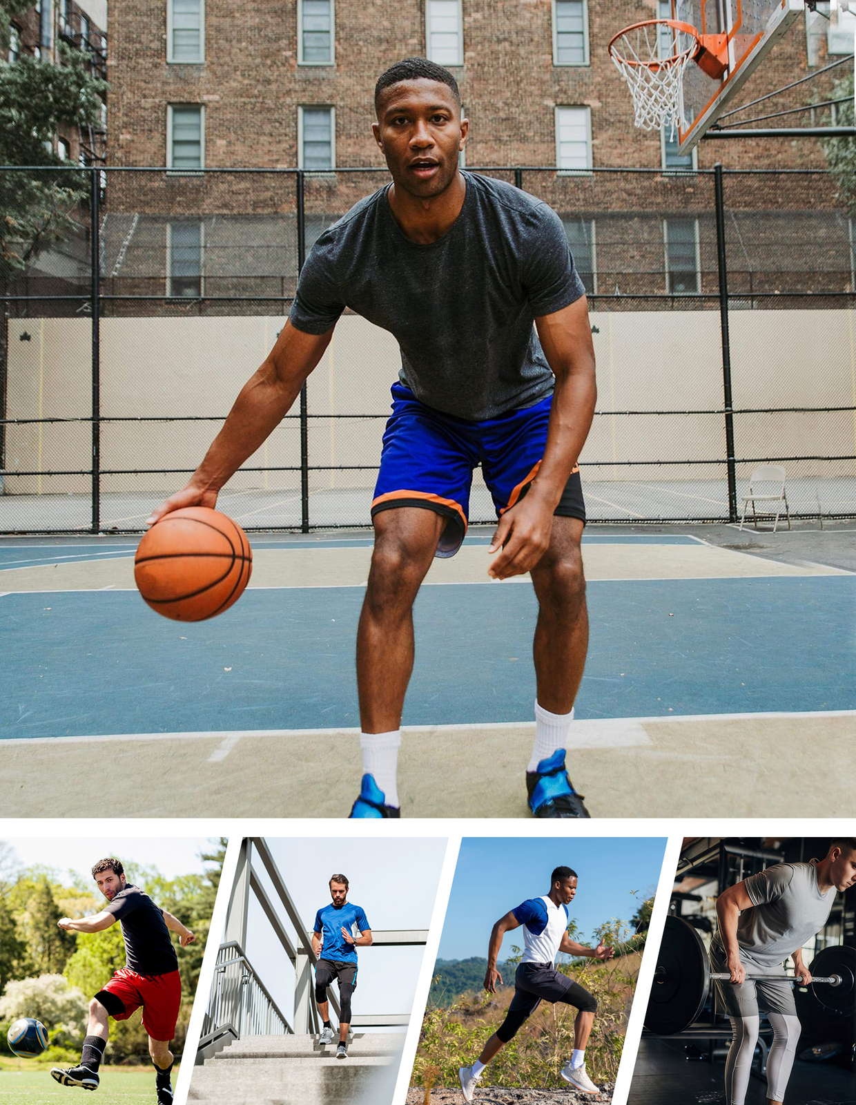 One Leg Compression Tights Full Length for Basketball Single Leg Long Pants