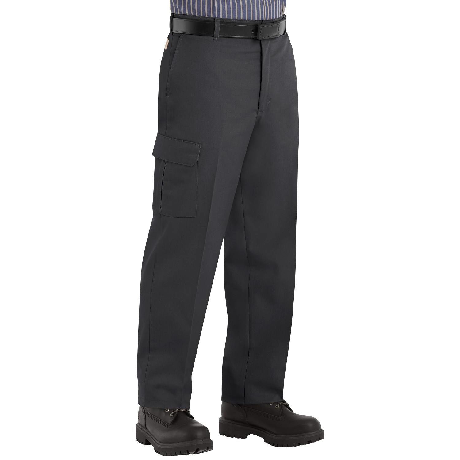 Red Kap PT88 Men’s Industrial Cargo Pants – Black, Waist size w36