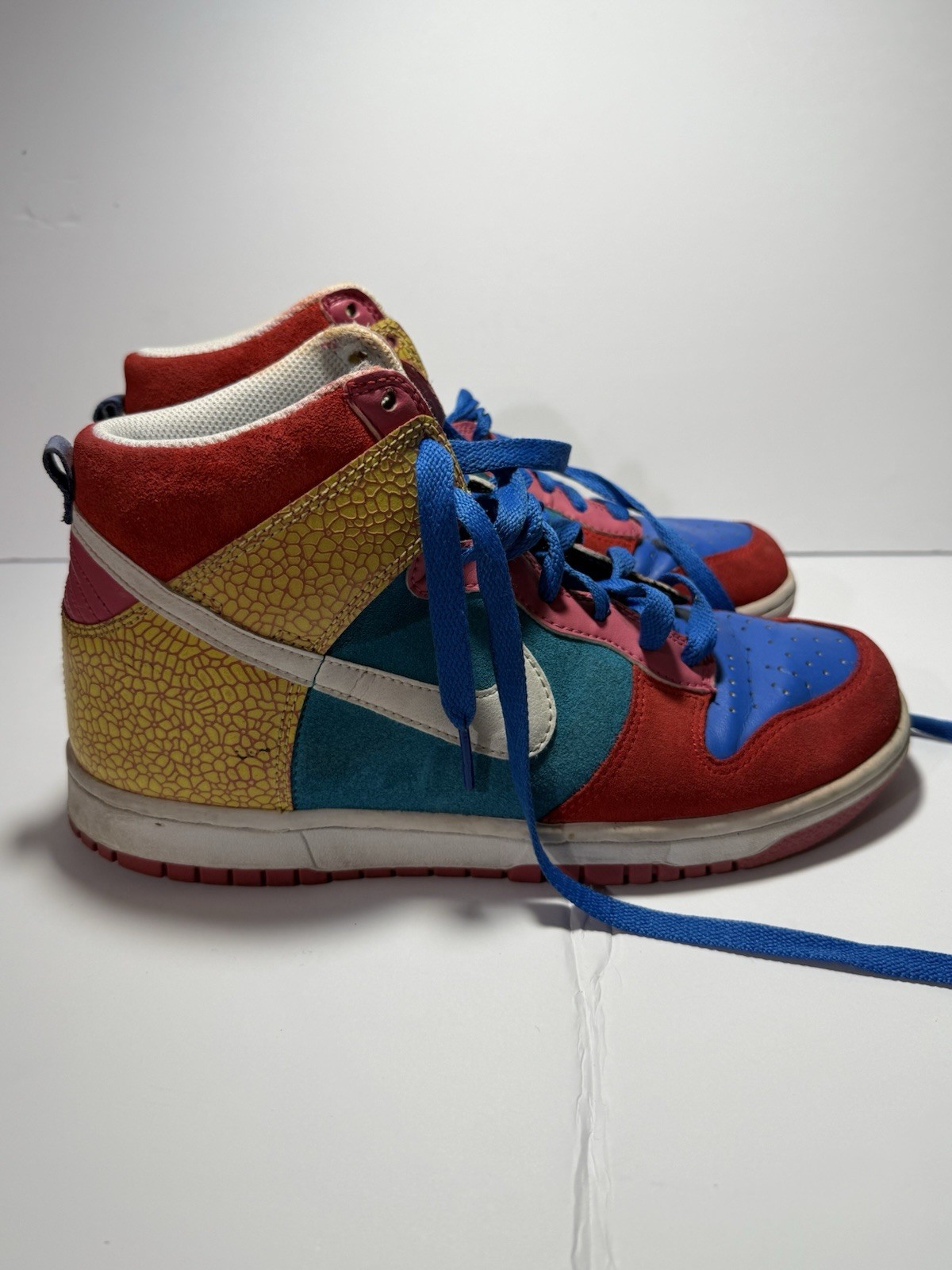 Nike 6.0 Dunk High Multicolor Elephant Print 2009 Women 9 Vintage Skate Rare