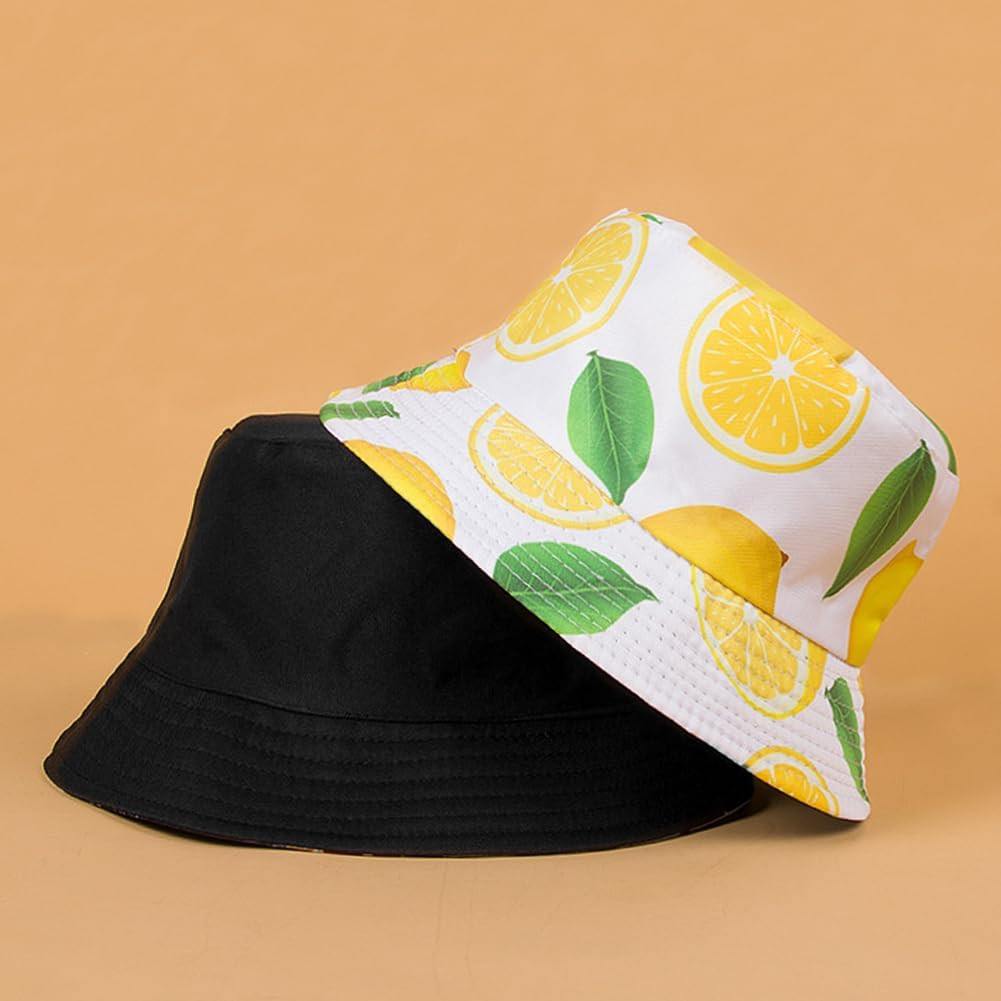 Unisex Bucket Hat Beach Sun Hat Aesthetic Fishing Hat for Men Women Teens, Rever
