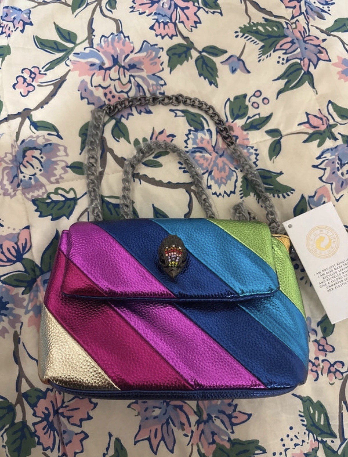 Kurt Geiger Rainbow Metallic MiniCrossbody Bag