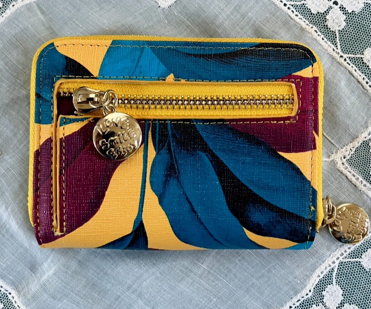 Salvador Bachiller Spain Women’s Wallet Zip Floral 5 inches x 4 inches