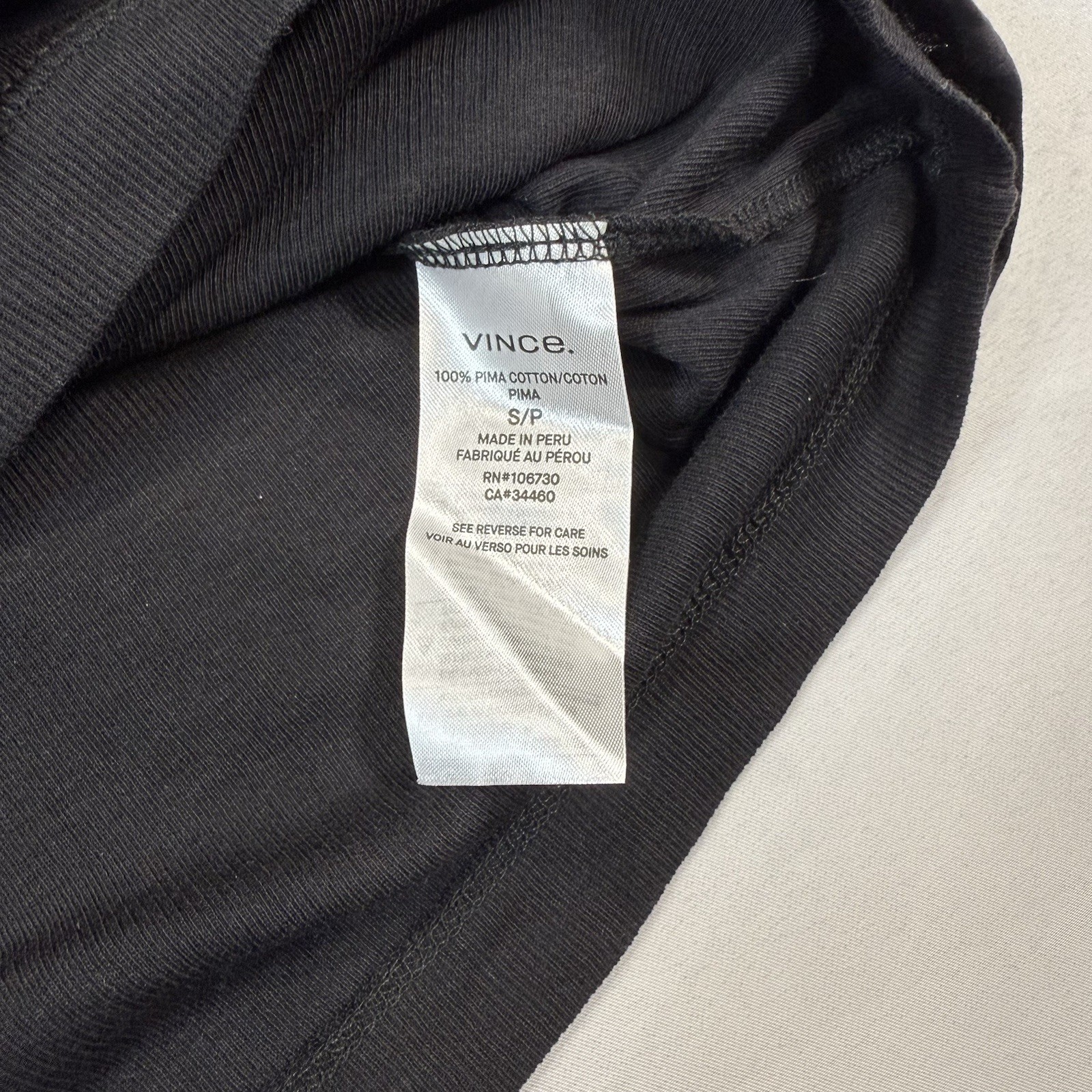 Vince 100% Pima Cotton Hoodie Size Small Black NWT $165