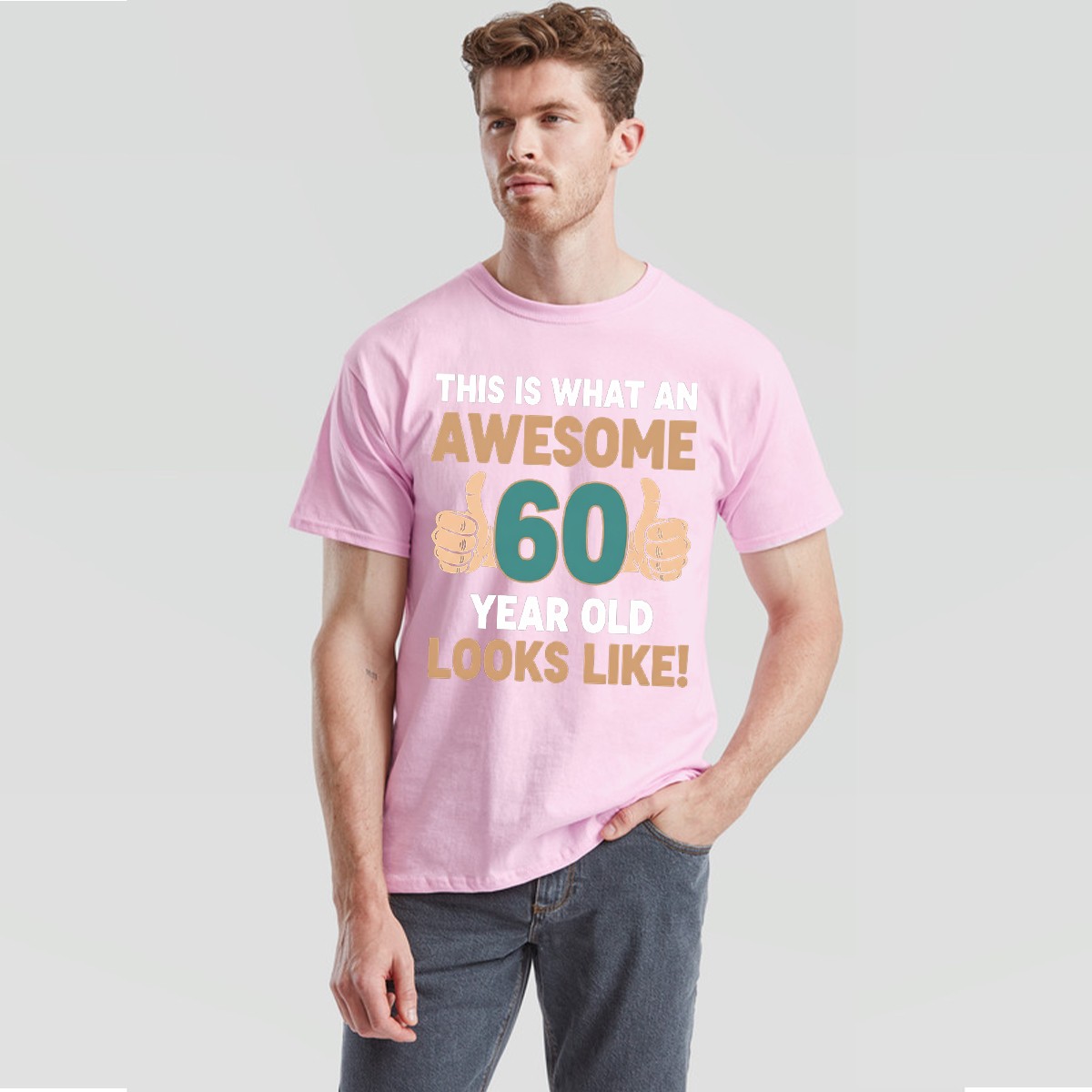 This Is What An Awesome 60 Year Old Looks Like 60th Birthday Mens T-Shirt