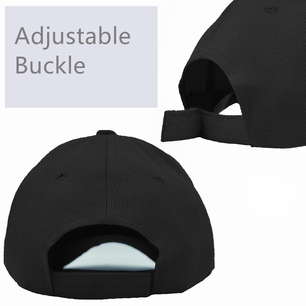 Baseball Caps Plain Hook-N-Loop Adjustable Sun Solid Color Blank Army Hat Cap