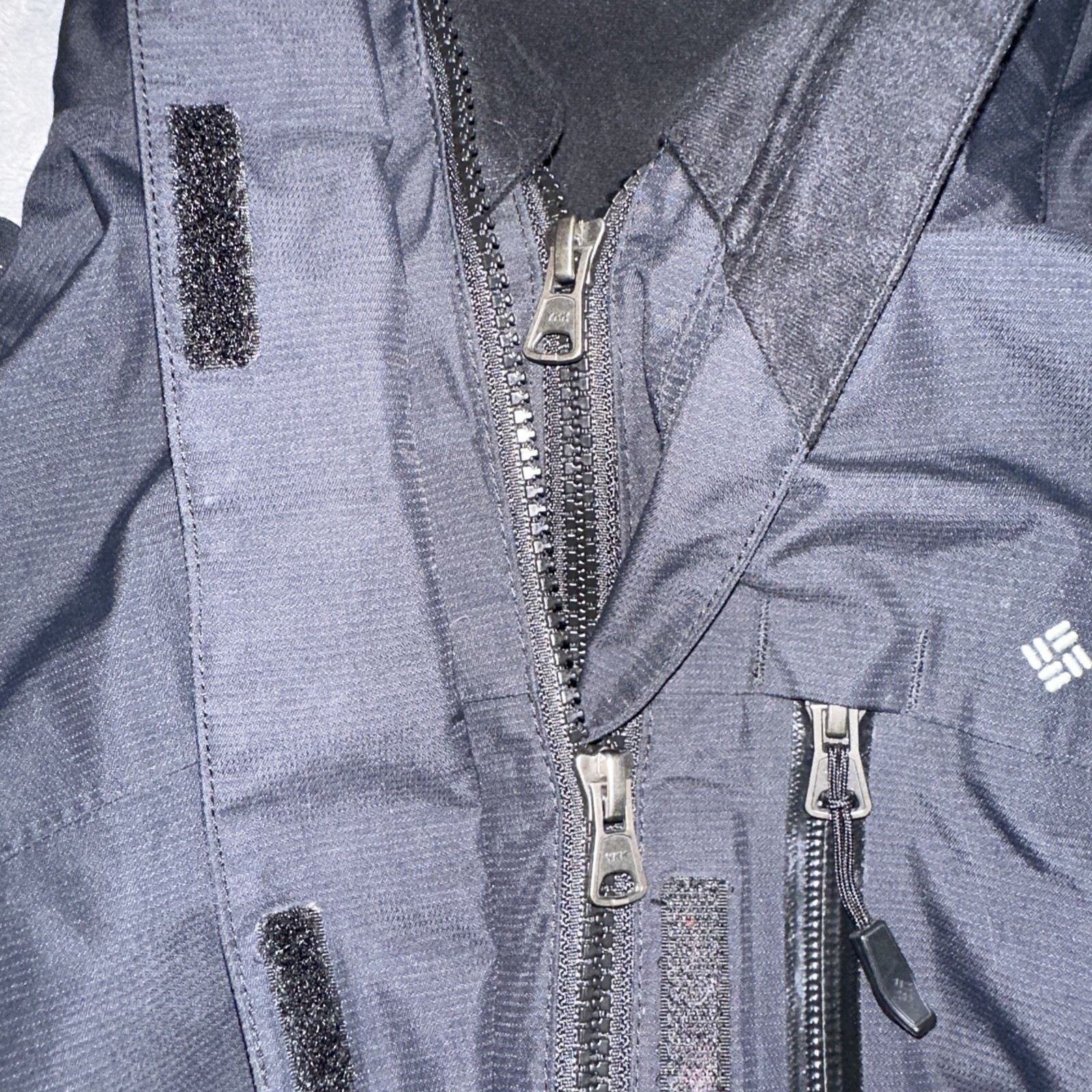 Columbia Interchange Jacket Medium Omni-Tech Waterproof Removable Hood Double Zi